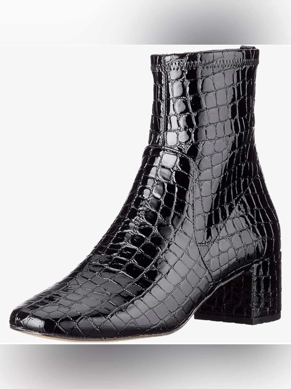 ALDO Croc Embossed Block Heel Boots Size 6